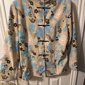 Vintage Joan Leslie Blazer/Top Chinese & Floral Design SZ 16